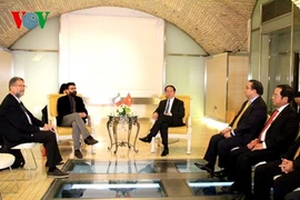 Le président Tran Dai Quang rencontre les dirigeants des Partis de gauche en Italie