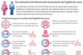 Des réalisations du Vietnam dans la promotion de l'égalité des sexes