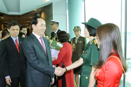Le président Tran Dai Quang entame sa visite d'Etat à Singapour 