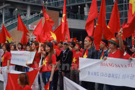 Manifestation à Busan contre les actes chinois illégaux en Mer Orientale