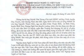 Protestation contre les attaques taïwanaises de bateaux de pêche vietnamiens