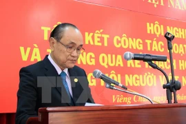 Conférence-bilan de l'Association générale des Vietnamiens au Laos 2016 