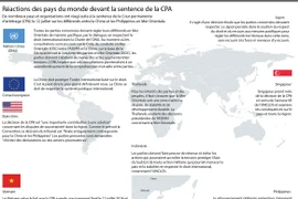 Réactions des pays du monde suite à la décision arbitrale de la CPA