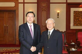 Le secrétaire général Nguyen Phu Trong reçoit le président de l’APN chinoise