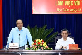 Nguyen Xuan Phuc en déplacement à Bac Lieu