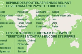 Le Vietnam reprend des vols avec 20 pays et territoires