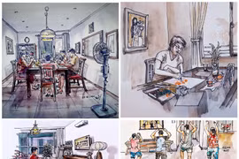 COVID-19 : les dessinateurs d'Urban Sketchers rejoignent la lutte