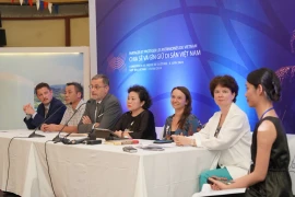 L'ambassade de France a tenu le 3 juin à Hanoï une conférence de presse pour faire le point sur le projet "Partager et protéger les patrimoines du Vietnam". Photo: VietnamPlus