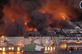 Presque tous les biens du Centre commercial ont été détruits. Photo : VNA