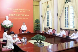 Le président To Lam préside la 5e réunion du Conseil national de défense et de sécurité. Photo : VNA