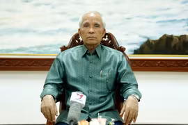Phankham Pheuyavong, secrétaire du Comité central du Parti révolutionnaire populaire lao (PPRL) et chef de sa Commission centrale de propagande et de formation et président du Conseil théorique central du PPRL. Photo : VNA