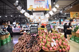 Des produits vietnamiens présentés lors de la Semaine de produits vietnamiens dans la province d'Udon Thani, en Thaïlande. Photo : VNA