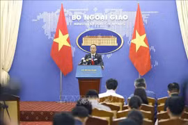 La conférence de presse régulière du ministère des Affaires étrangères, tenue ce jeudi 31 octobre à Hanoï. Photo : VNA