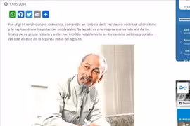 L'article publié sur le journal en ligne de la Radio nationale argentine. Photo : VNA