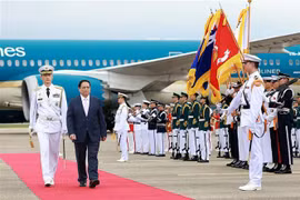 Cérémonie d'accueil officiel du PM Pham Minh Chinh et de son épouse à Séoul