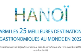 Hanoï parmi les 25 meilleures destinations gastronomiques au monde