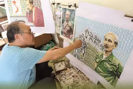 Les insolites tableaux du Président Hô Chi Minh en timbres-poste