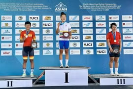 Nguyen Thi That remporte l'argent aux 43es Championnats asiatiques de cyclisme sur route, à Almaty, au Kazakhstan. Photo: tdtt.gov.vn