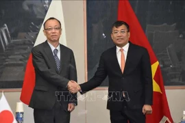 Le vice-ministre des Affaires étrangères, Nguyen Minh Vu (droite), et son homologue japonais, Takehiro Funakoshi. Photo: VNA