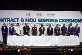 Signature d'accords lors des DSA et NATSEC en Malaisie. Photo: Benama