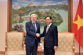 Le vice-Premier ministre et ministre des Affaires étrangères, Bui Thanh Son (droite) et le ministre chilien des Affaires étrangères, Alberto Van Klaveren. Photo: VMA