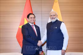 Le Premier ministre Pham Minh Chinh et son homologue indien Narendra Modi. Photo ; VNA
