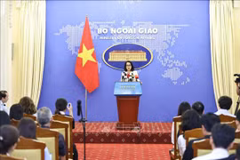 Lors de la conférence de presse périodique du ministère des AE. Photo : VNA
