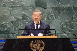 Le dirigeant vietnamien To Lam prend la parole au Sommet de l'avenir de l'ONU. Photo : VNA