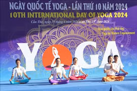 Lors de l'événement. Photo ; VNA