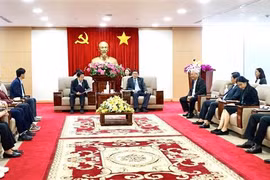 Lors de la réception. Photo : VNA