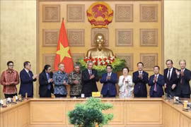 Lors de la réception. Photo : VNA