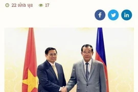 La prochaine visite au Cambodge du PM Pham Minh Chinh fait la une des journaux locaux