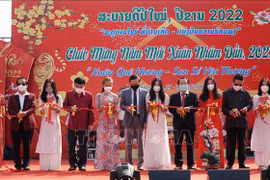 La foire de printemps apporte une atmosphère de Têt aux Vietnamiens au Laos 
