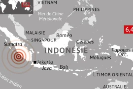 Indonésie: séisme de magnitude 6,4 à Sumatra, pas de risque de tsunami