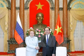 Le président Tran Dai Quang reçoit la présidente du Conseil de la Fédération de Russie