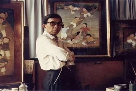 Vernissage d’une exposition du peintre Mai Trung Thu à Mâcon, en France