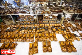 Des objets de décoration originaux fabriqués à partir de chutes de bois. 