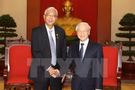 Le chef du PCV et le Premier ministre reçoivent le président du Myanmar