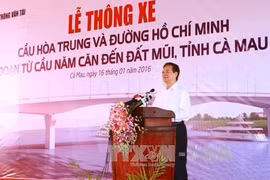 Ouverture au trafic du pont Hoà Trung et d'un tronçon de la route Ho Chi Minh 