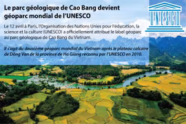 Le parc géologique de Cao Bang devient Géoparc mondial de l’UNESCO