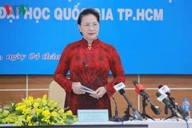 La présidente de l’AN visite l’Université nationale de Hô Chi Minh-Ville