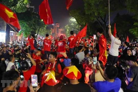 ASIAD 2018 : des milliers des Vietnamiens fêtent la victoire de l’équipe olympique de football