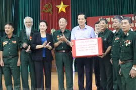 La présidente de l’AN rend visite à des invalides à Ha Nam