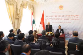 Nguyen Phu Trong se rend à l’ambassade du Vietnam en Hongrie 