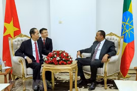 Entrevue entre le président Trân Dai Quang et le Premier ministre éthiopien Abiy Ahmed
