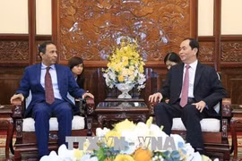 Le président Tran Dai Quang reçoit l'ambassadeur des Émirats arabes unis au Vietnam
