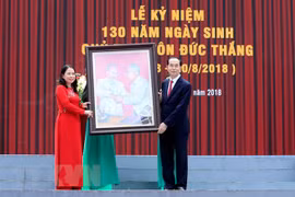 Célébration solennelle du 130e anniversaire du président Tôn Duc Thang 