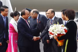Le Premier ministre Nguyên Xuân Phuc arrive à New Delhi