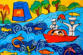 Exposition de peintures d’enfants handicapés à Da Nang