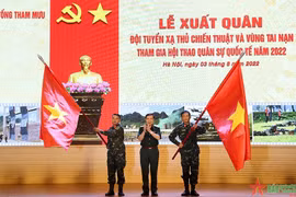 Cérémonie de départ de deux équipes vietnamiennes aux Army Games 2022